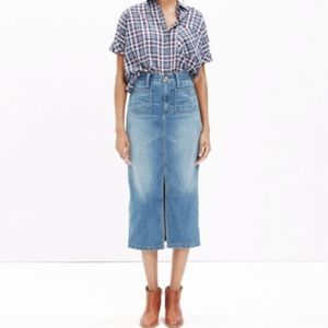 Madewell Midi Denim Skirt size 27
